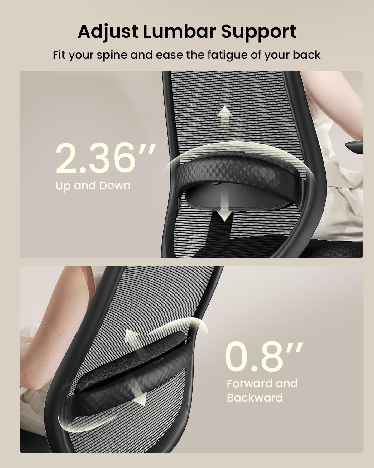 EC200 Kursi Kantor Ergonomis Black detail 7