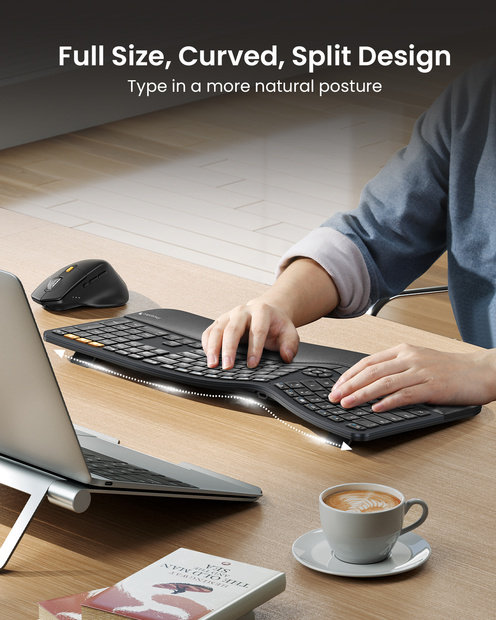 EKM01 Plus Kombinasi Keyboard dan Mouse Ergonomis Black detail 3