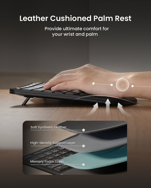 EKM01 Plus Kombinasi Keyboard dan Mouse Ergonomis Black detail 4