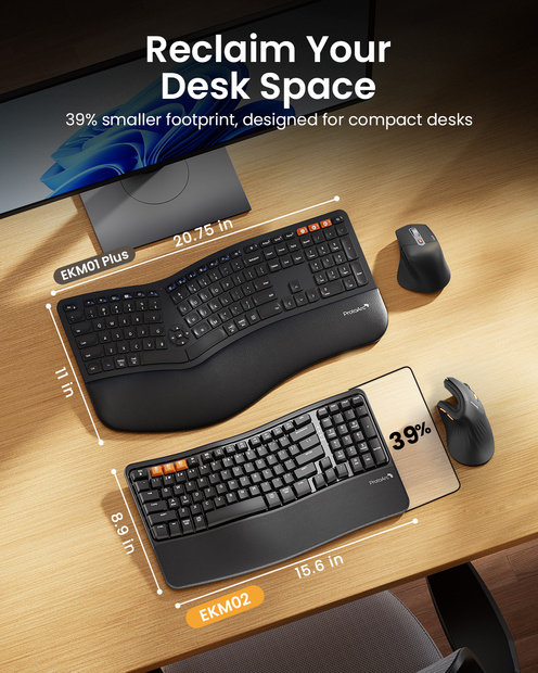 EKM02 Kombinasi Keyboard dan Mouse Ergonomis Black detail 7