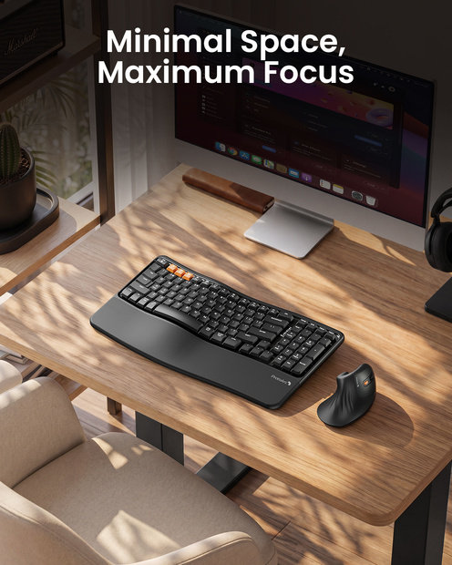 EKM02 Kombinasi Keyboard dan Mouse Ergonomis Black detail 8