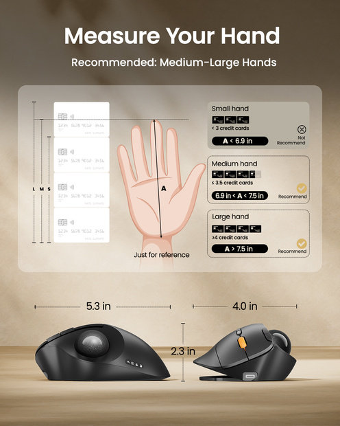 EM02 Mouse Trackball Nirkabel Gray detail 6