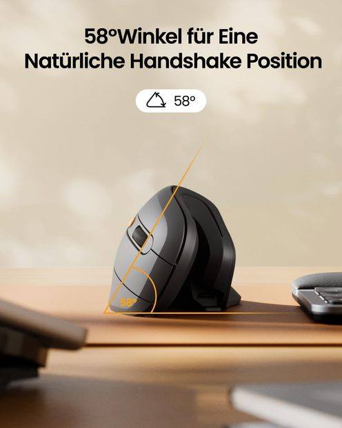 EM11 NL Mouse Vertikal Ergonomis Black detail 1