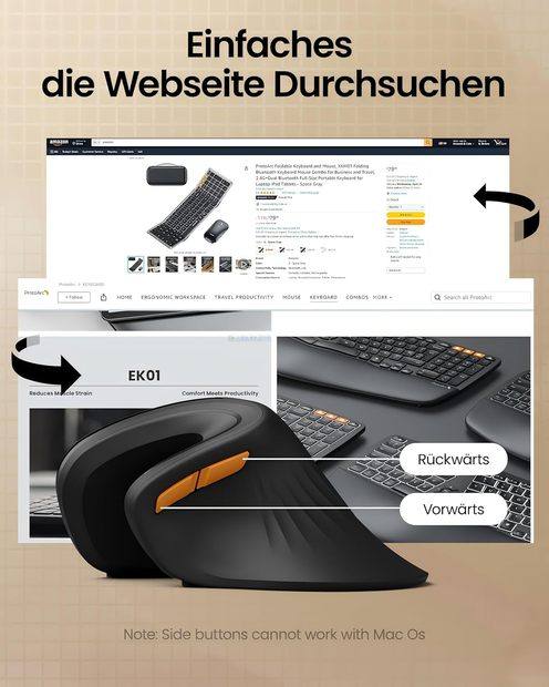 EM11 NL Mouse Vertikal Ergonomis Black detail 8