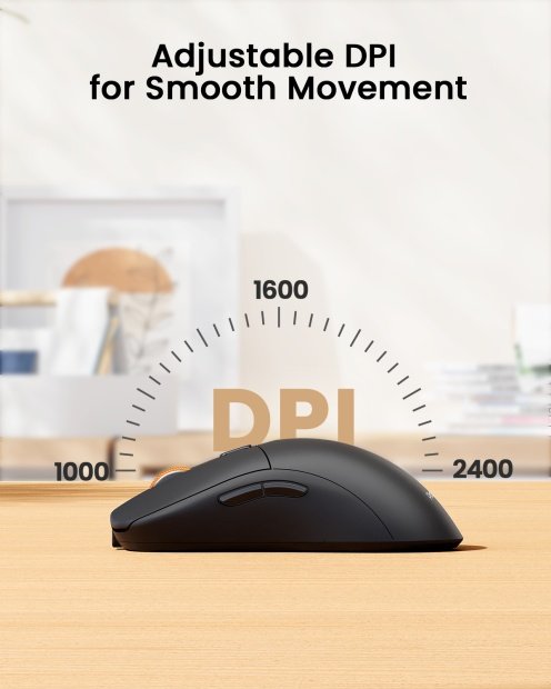 EM15 Mouse Nirkabel Portabel Ringkas Black detail 4