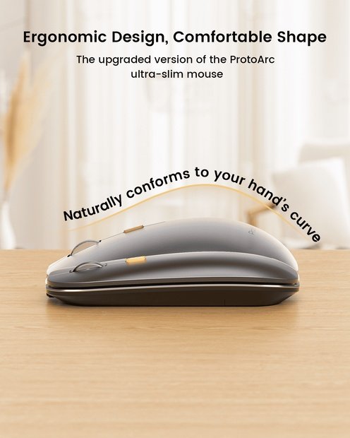 EM18 Mouse Nirkabel Ultra Tipis Portabel Gray detail 2