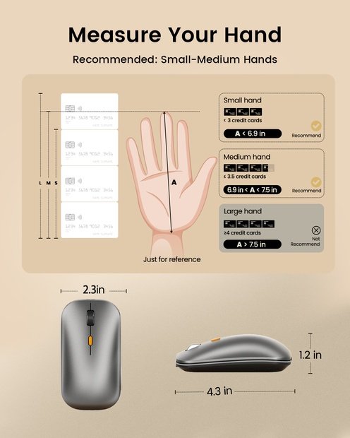 EM18 Mouse Nirkabel Ultra Tipis Portabel Gray detail 4