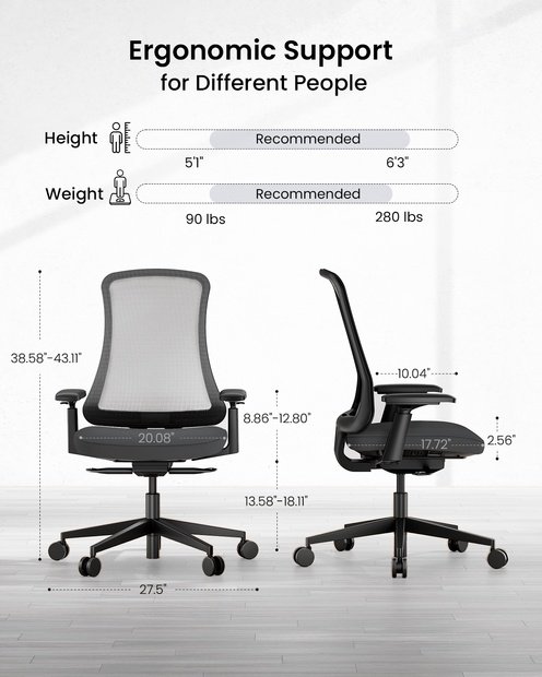 Flexer SE Kursi Kantor Black detail 2