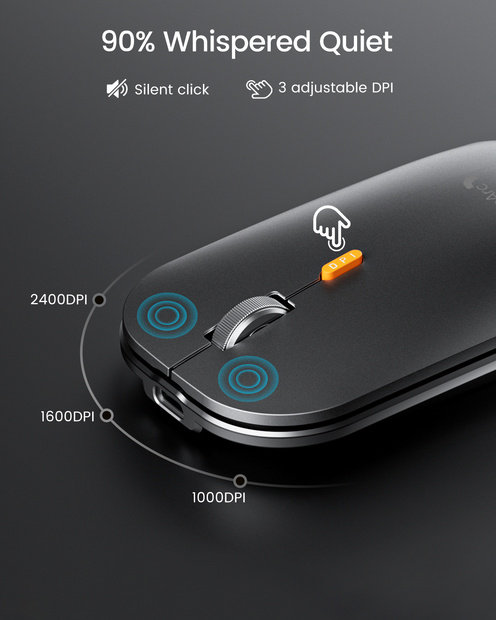 KM100-A Kombinasi Keyboard Tipis dan Mouse dengan Lampu Latar untuk Mac Black detail 5
