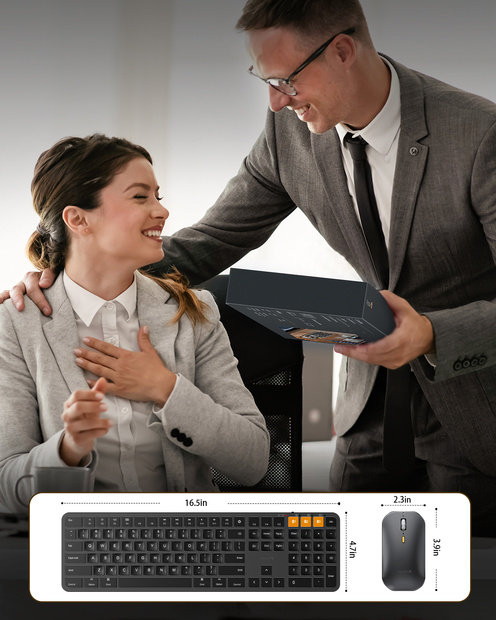 KM100-A Kombinasi Keyboard Tipis dan Mouse dengan Lampu Latar untuk Mac Black detail 6
