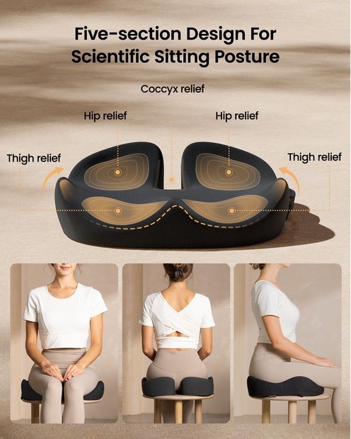 SC Bantal Duduk Ergonomis Butterfly Black detail 2