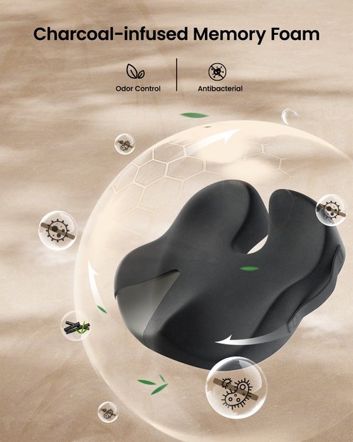 SC Bantal Duduk Ergonomis Butterfly Black detail 4