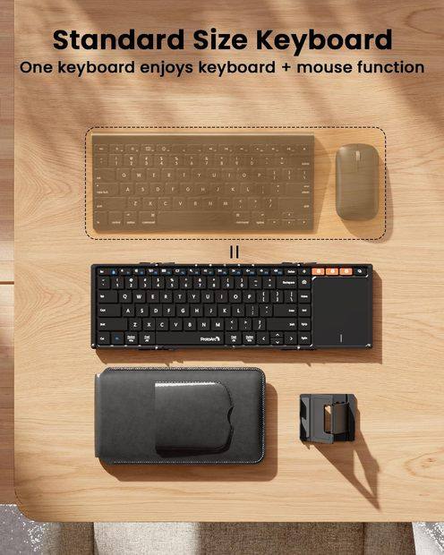 XK01 TP Keyboard Lipat dengan Touchpad Black detail 3