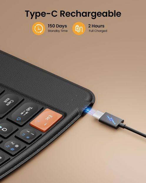 XK03 Keyboard Ergonomis Lipat Black detail 1