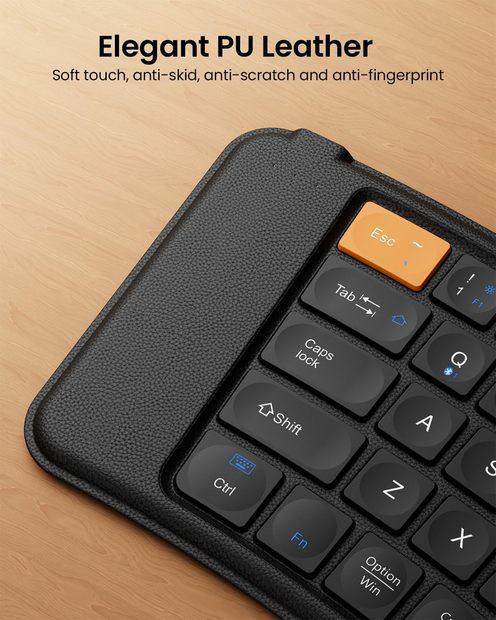 XK03 Keyboard Ergonomis Lipat Black detail 8