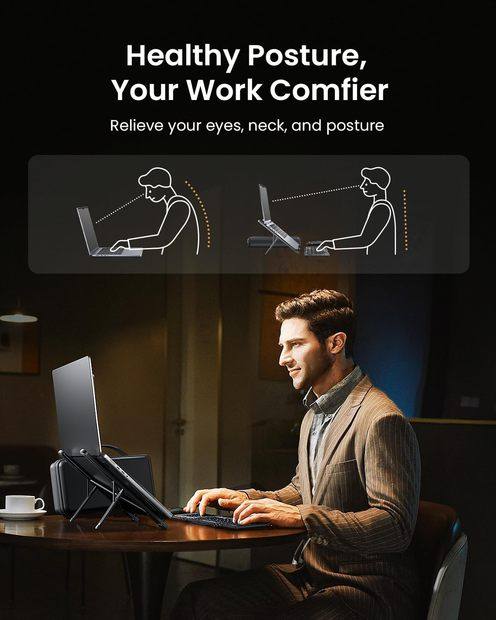 XKM01 CaseUp Kombinasi Keyboard, Mouse, dan Dudukan Lipat Black Gray detail 6