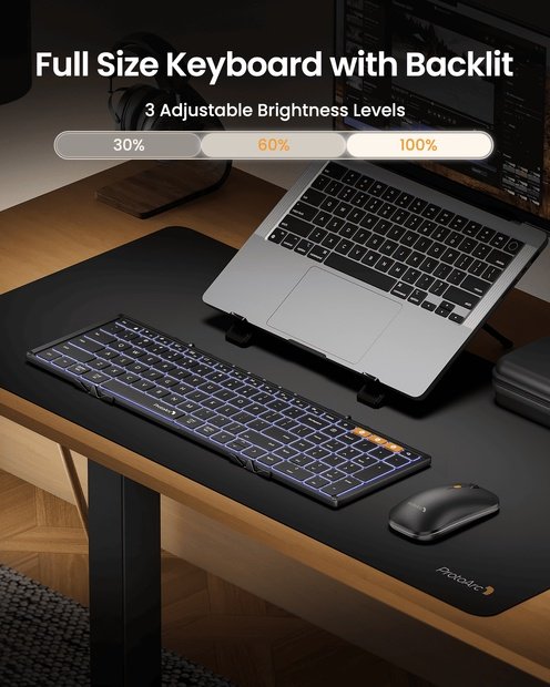 XKM01 Pro Kombinasi Keyboard dan Mouse Lipat Black detail 1